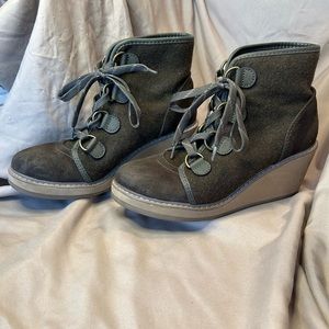 Wool Wedge Booties